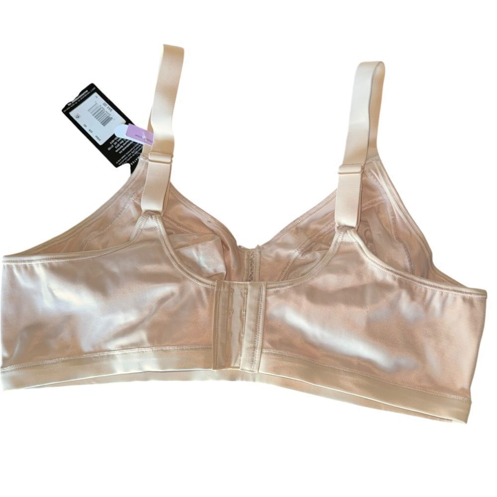NWTs Bali Classic Support Bra Beige size 40D Cool Comfort Back Smoothing - Picture 3 of 8
